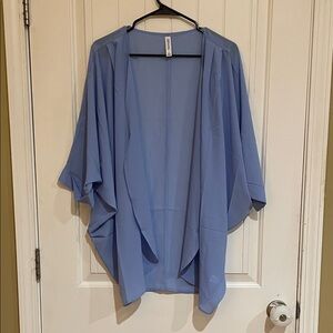 Zenana Outfitters Sky Blue Open Cardigan size large NWOT